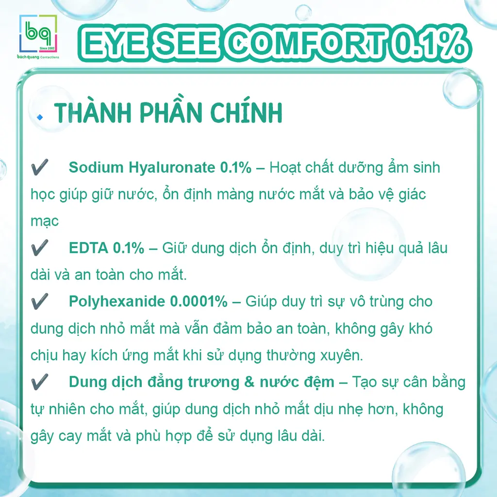 Nước nhỏ mắt EyeSee Comfort 15ml